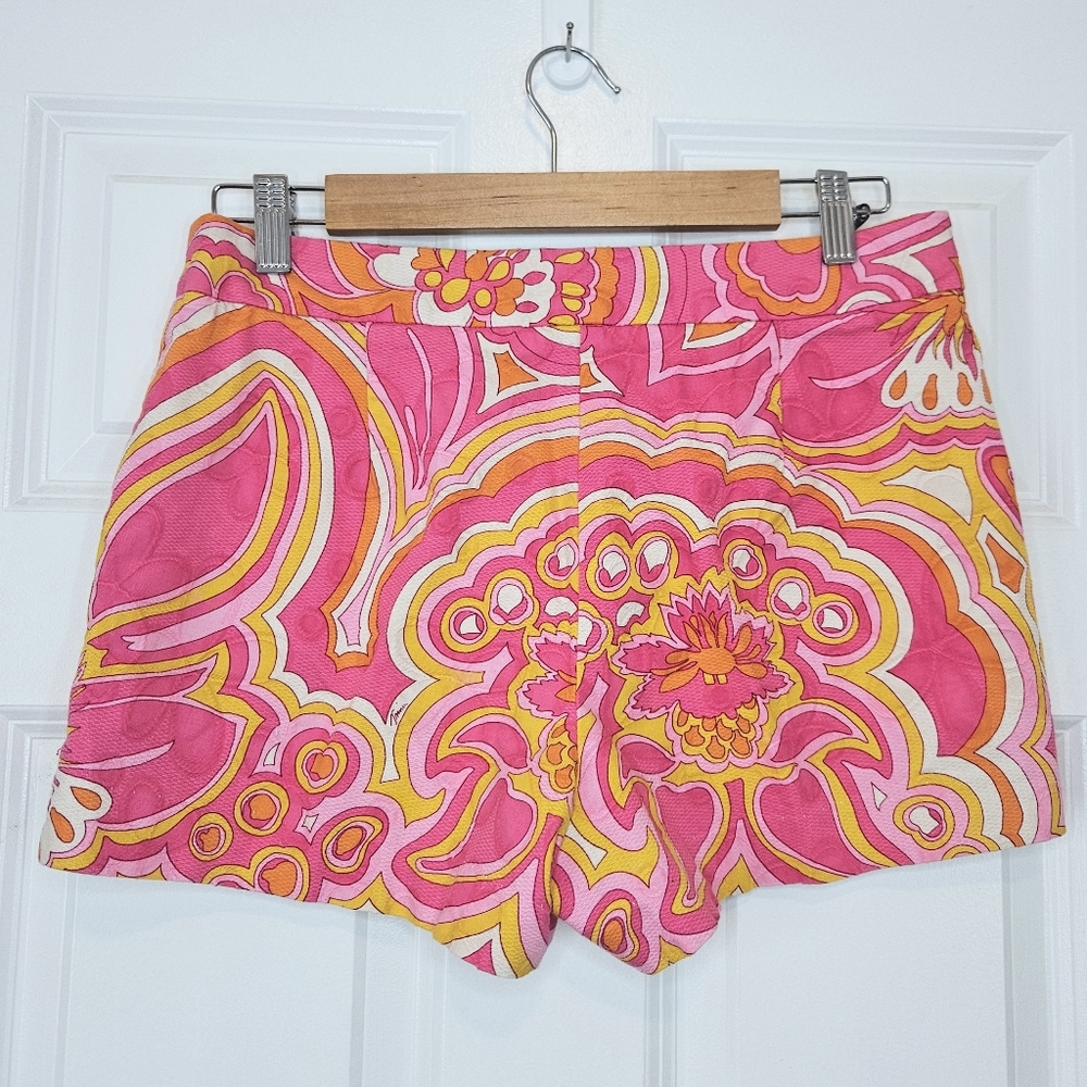 Trina Turk Corbin 2 Limited 25th Anniversay Jaquard Vibrant Printed Shorts S 6 - Picture 4 of 7